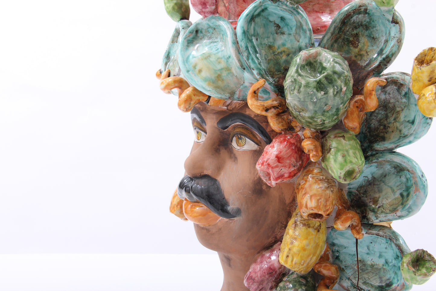 Caltagirone ceramic vase by Germano Caltagirone