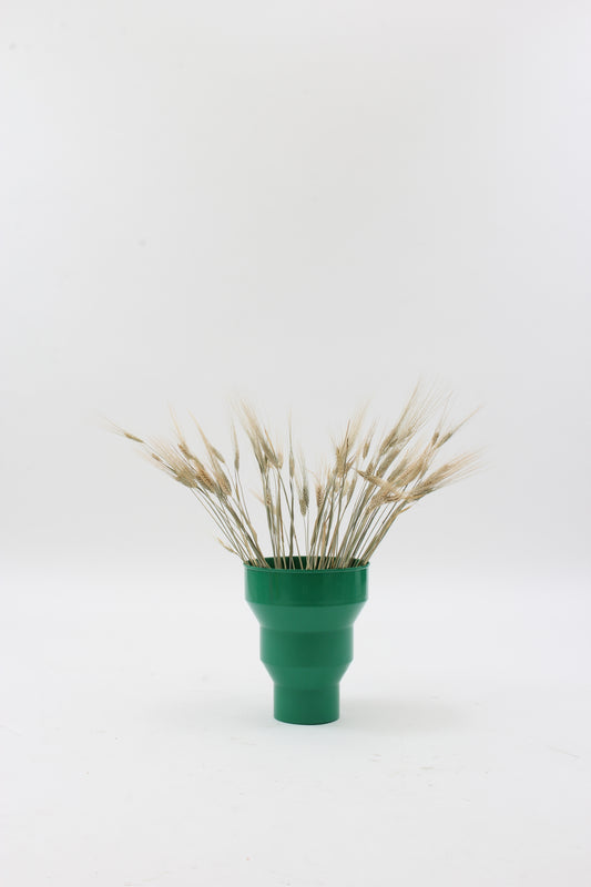 Erica green vase by Carl Aubock for Nella Longari Gallery, 1990