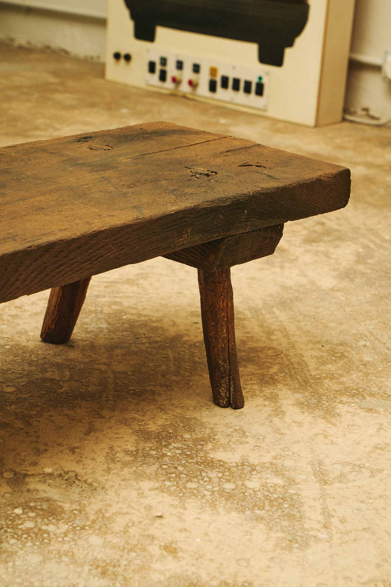 Artisanal handmade bench in Piemonte, Italy