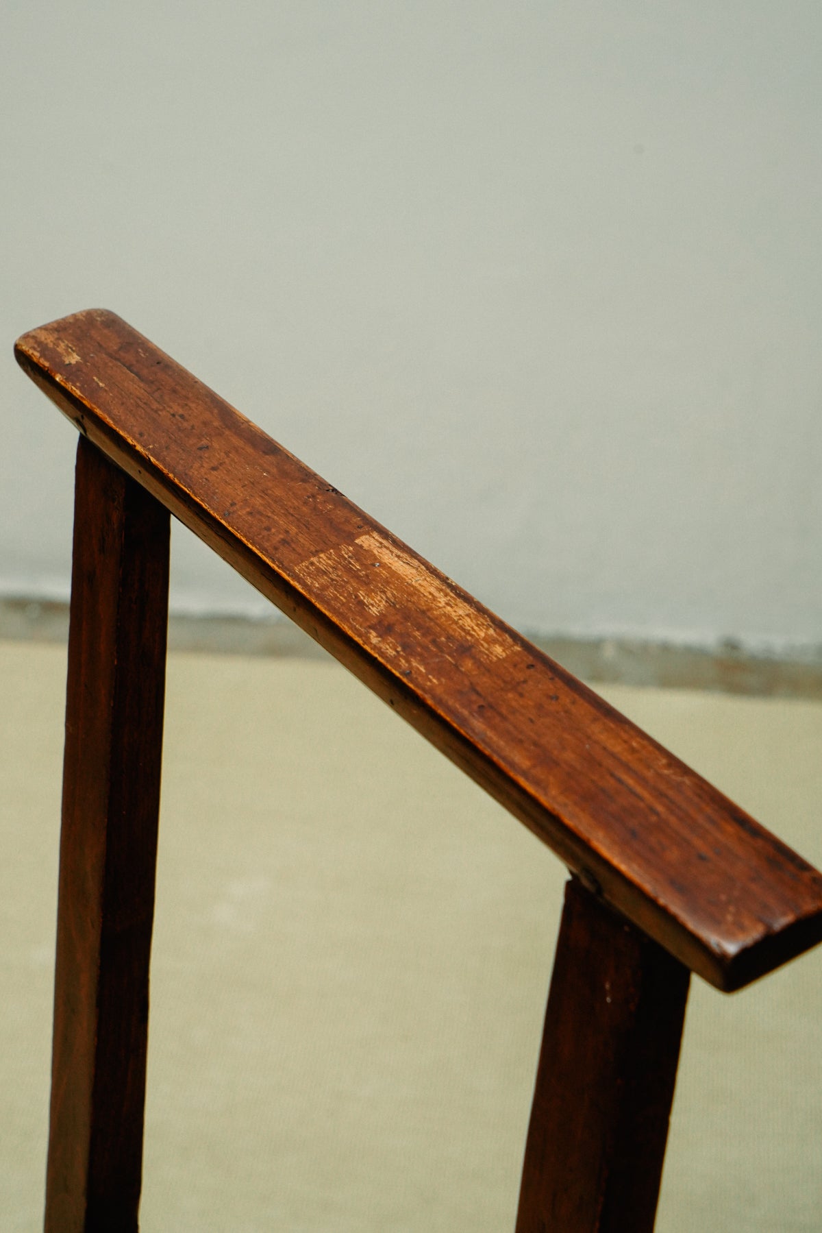 Small wooden chairs with high back rest