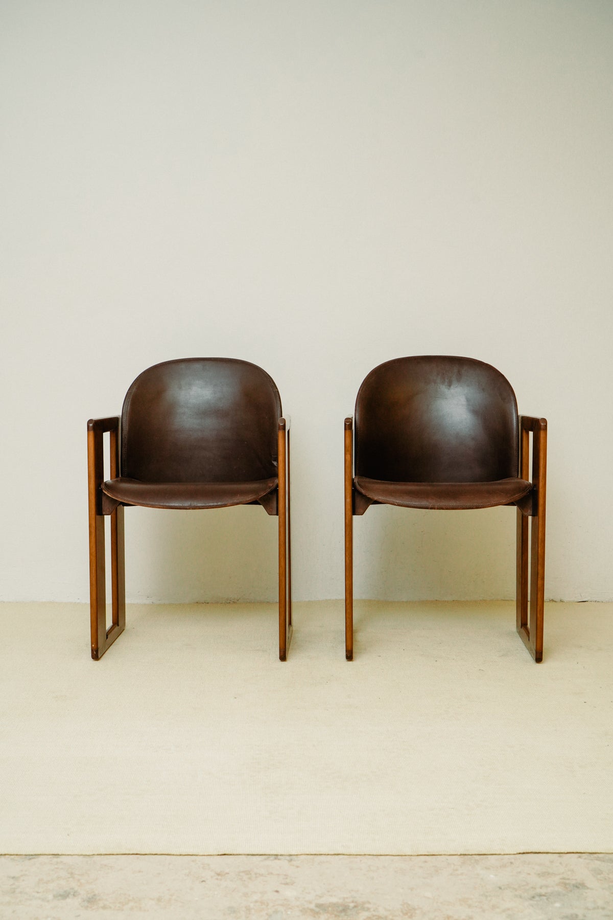 Dialogo chairs by Afra and Tobia Scarpa for B&B Italia, 1970s (set of 2)