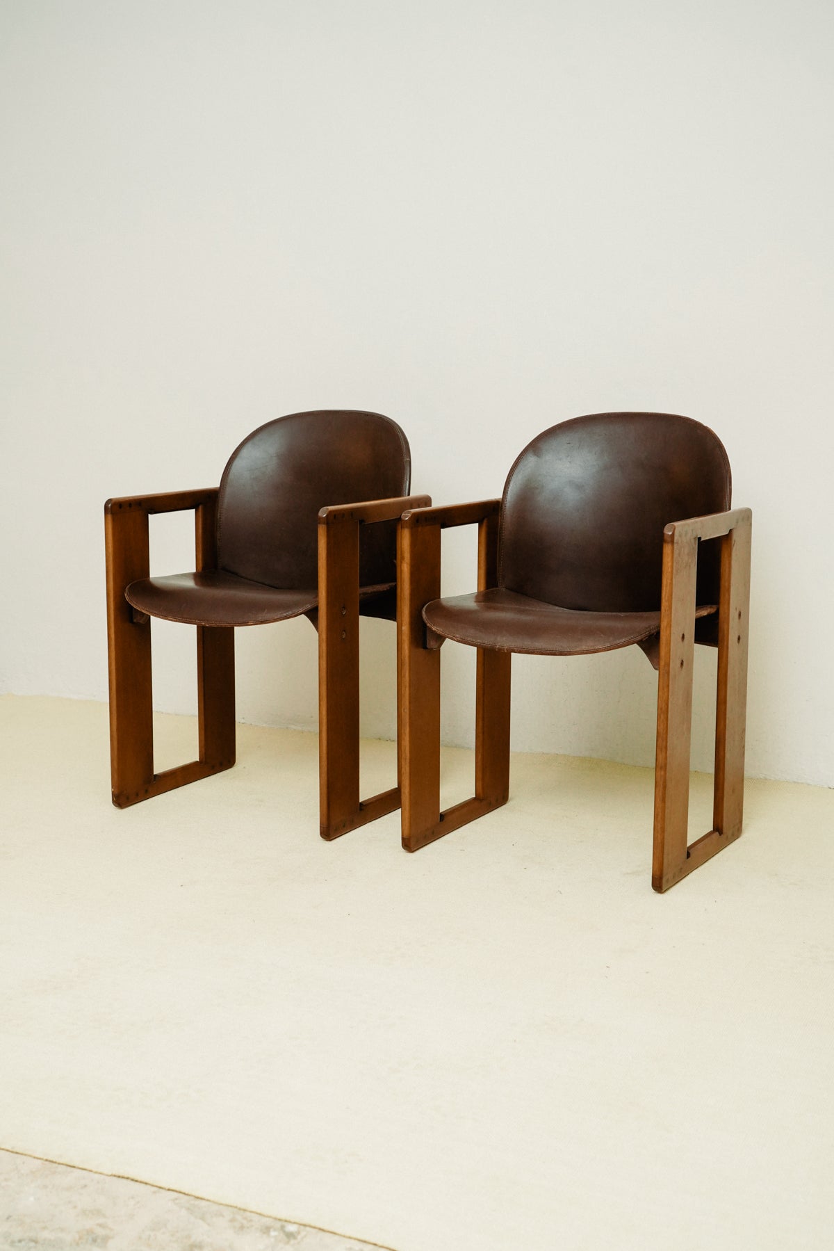 Dialogo chairs by Afra and Tobia Scarpa for B&B Italia, 1970s (set of 2)