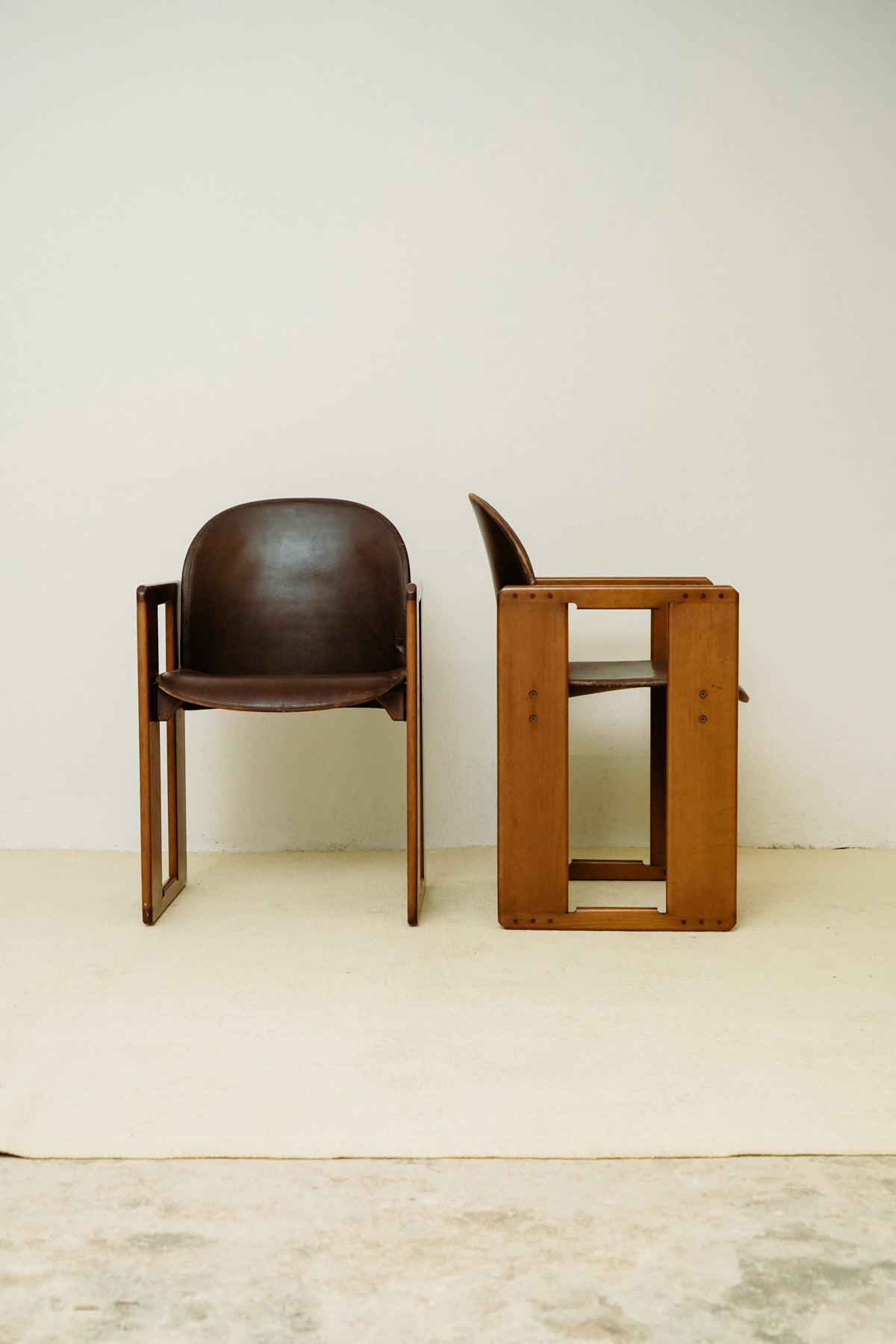 Dialogo chairs by Afra and Tobia Scarpa for B&B Italia, 1970s (set of 2)