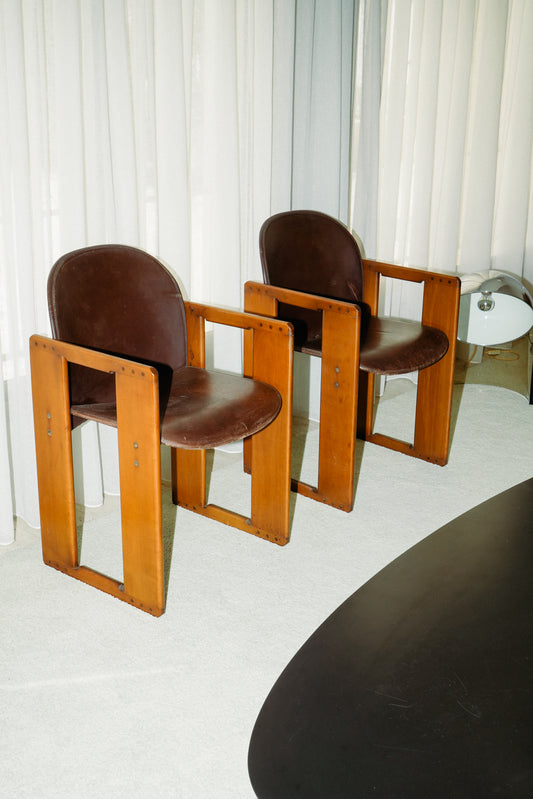 Dialogo chairs by Afra and Tobia Scarpa for B&B Italia, 1970s (set of 2)