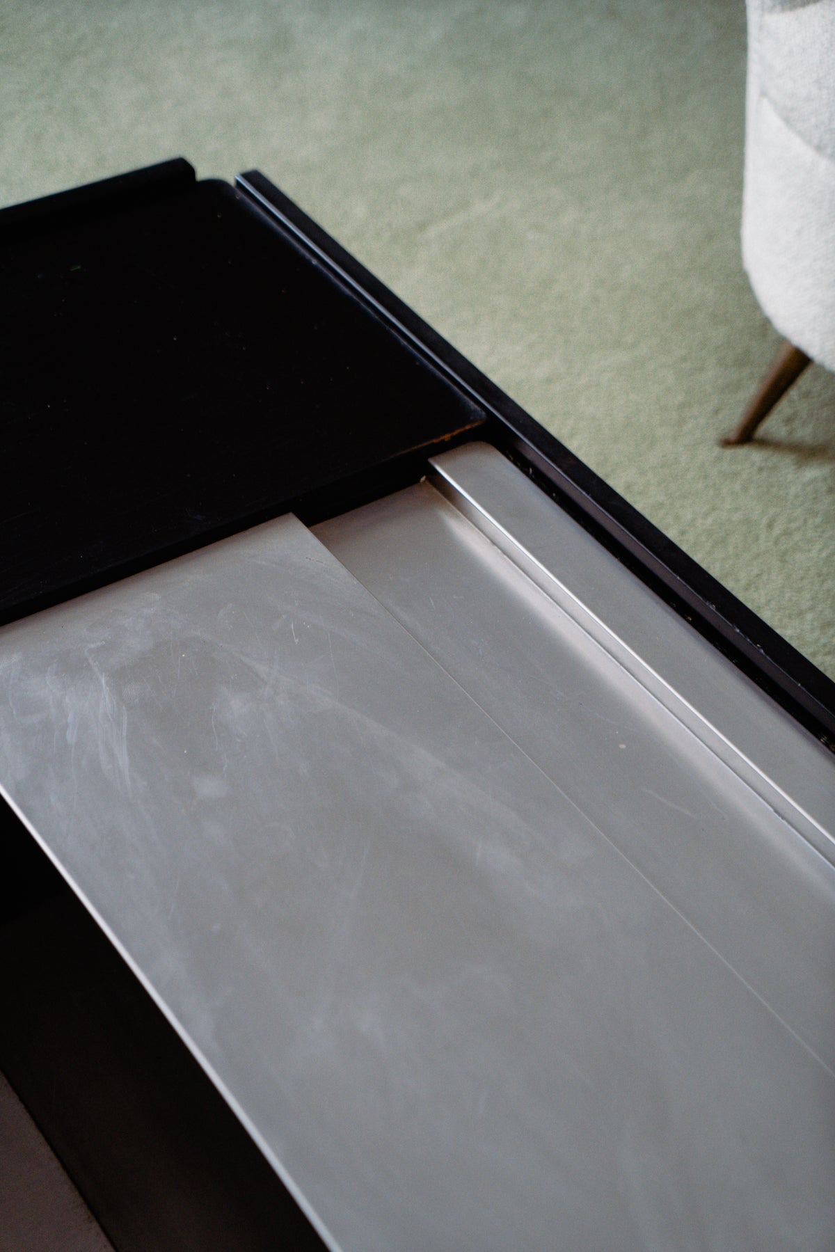 Coffee table with dry bar, 1980s