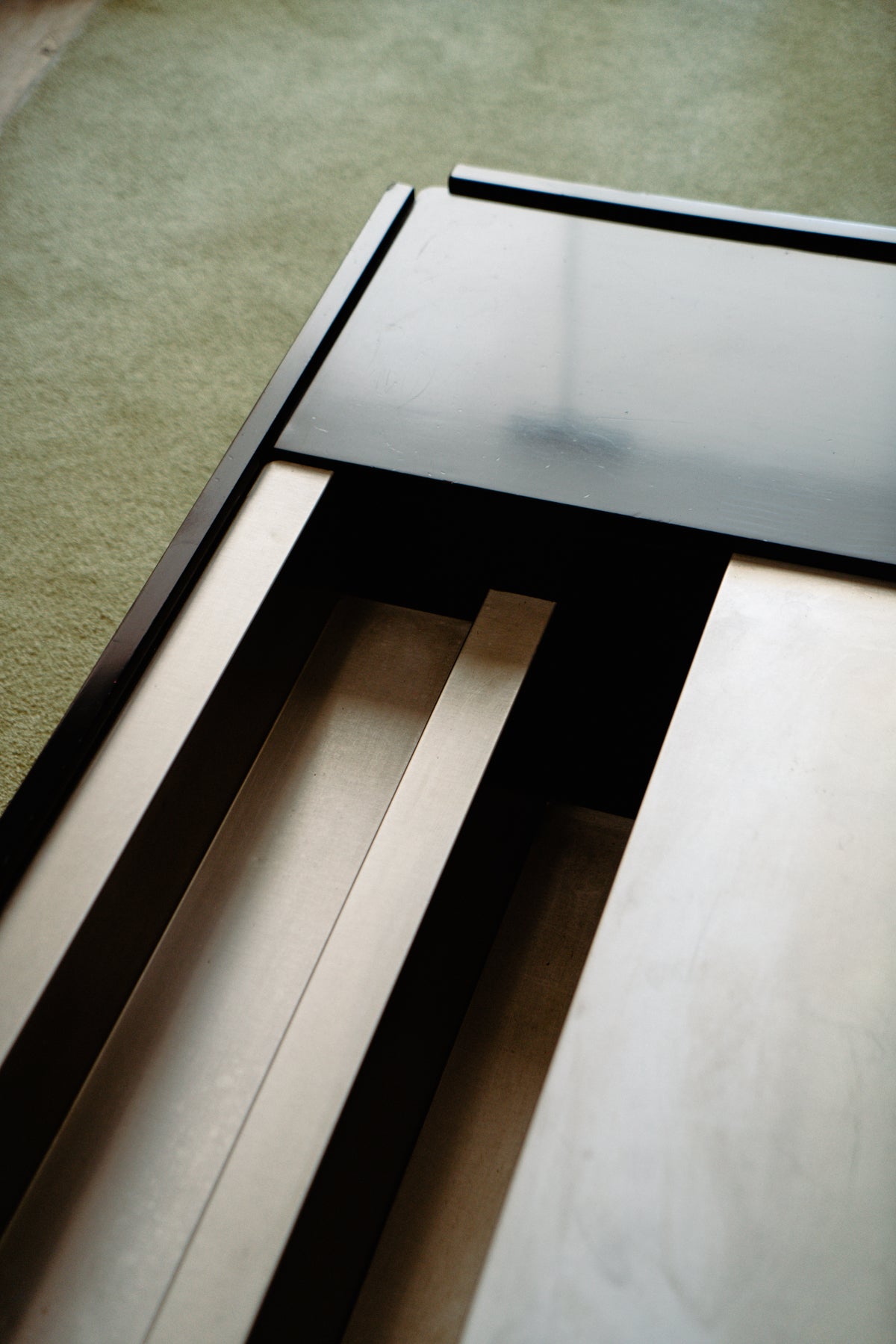 Coffee table with dry bar, 1980s