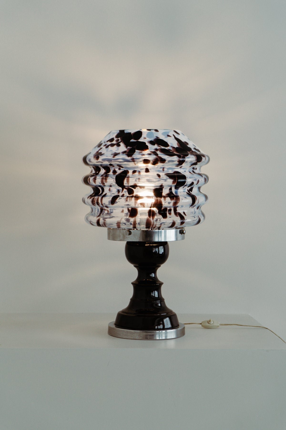 Murano table lamp in the style of Mazzega, 1970s