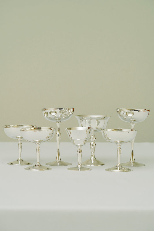 Silver plated sorbet cups (set of 7)