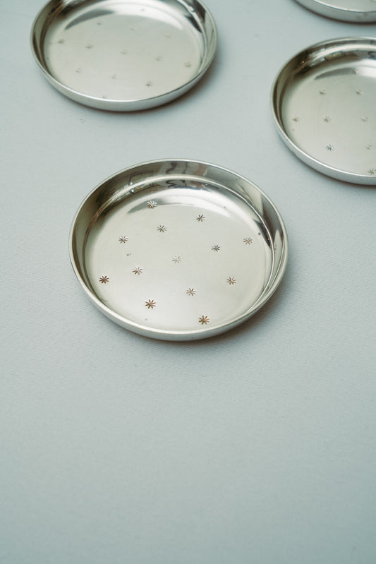 Christofle mini plates/ ashtrays, set of 9