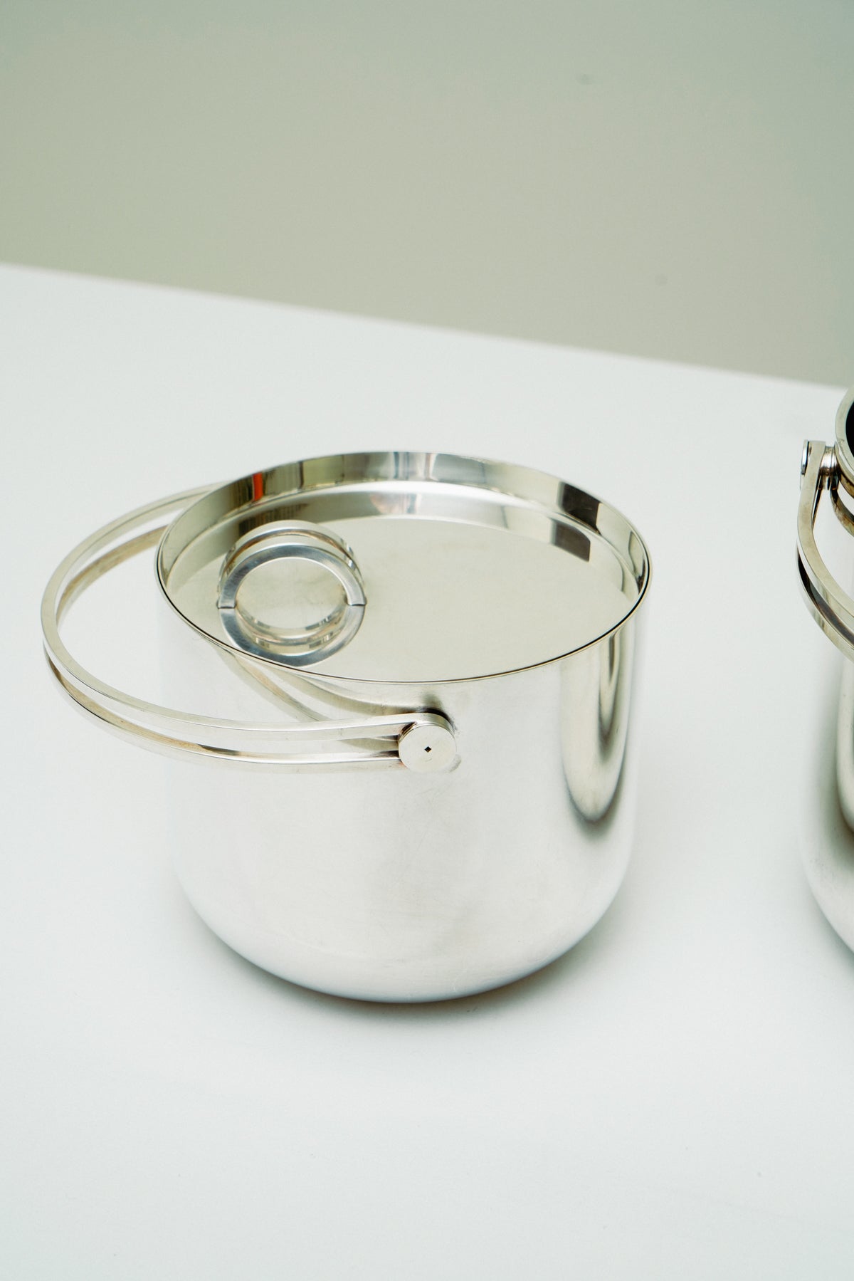 Ambrogio Pozzi for Padova Argenti set of ice and champagne buckets, 70s