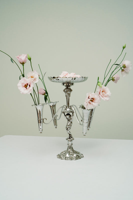 Soliflore, 4 vases and tray