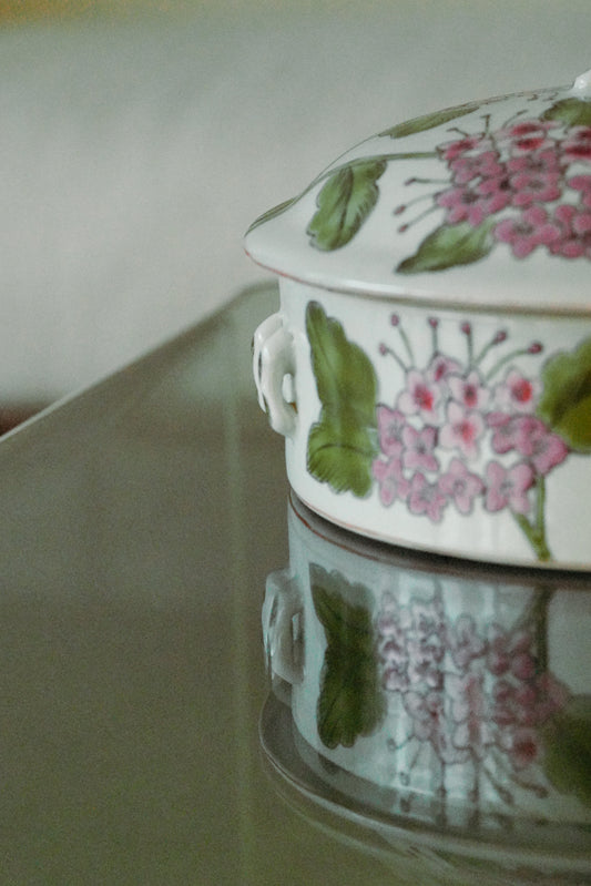 Floral porcelain tureen