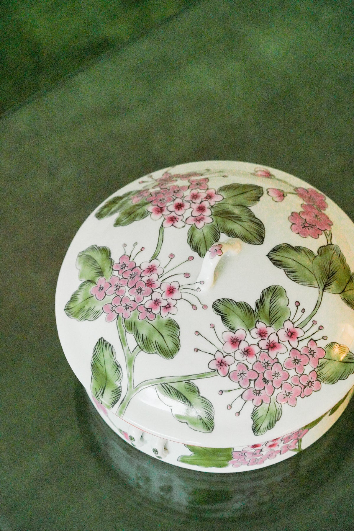 Floral porcelain tureen