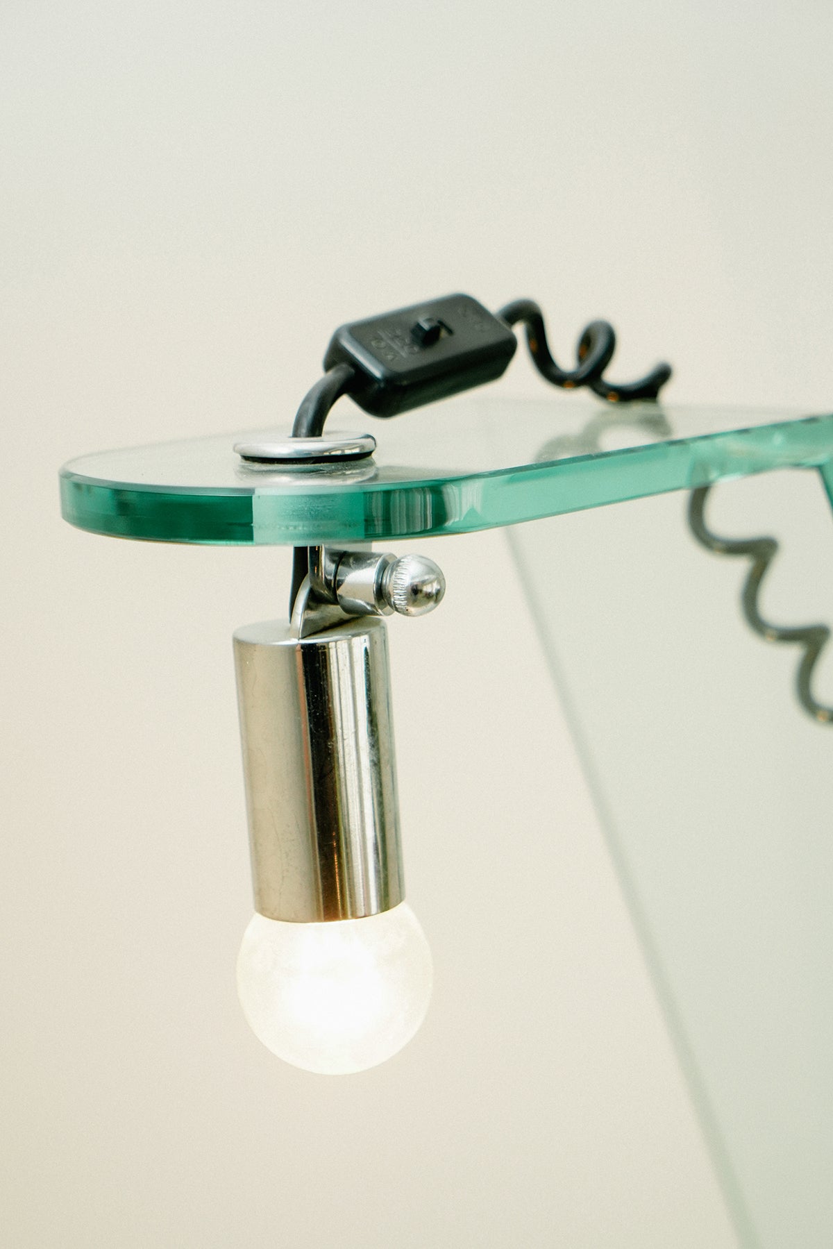 Glass table lamp, 1980s