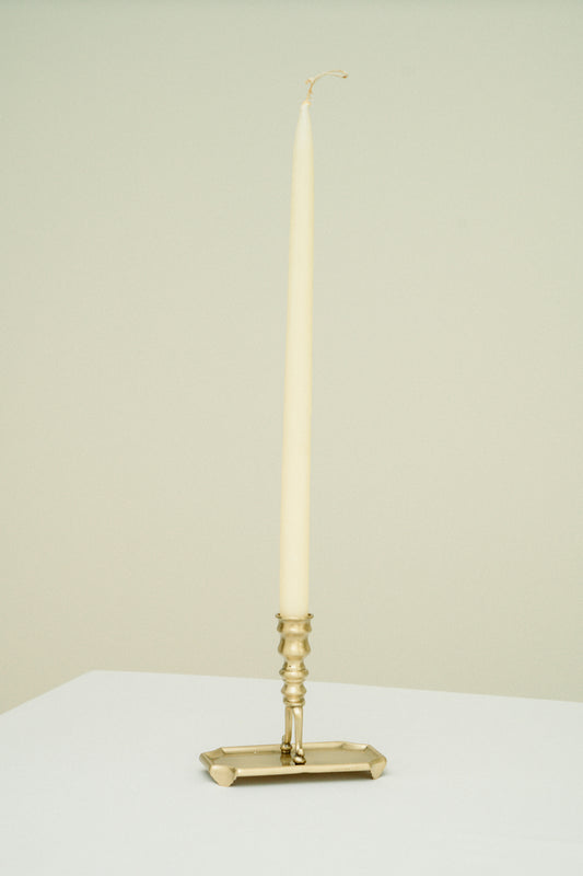 Brass candle holder with base