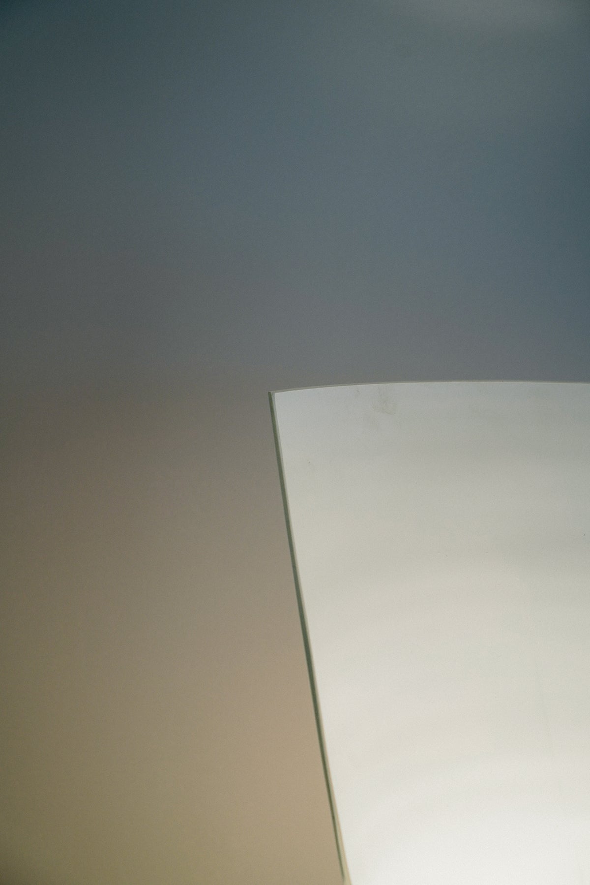 White glass table lamp, 1980s
