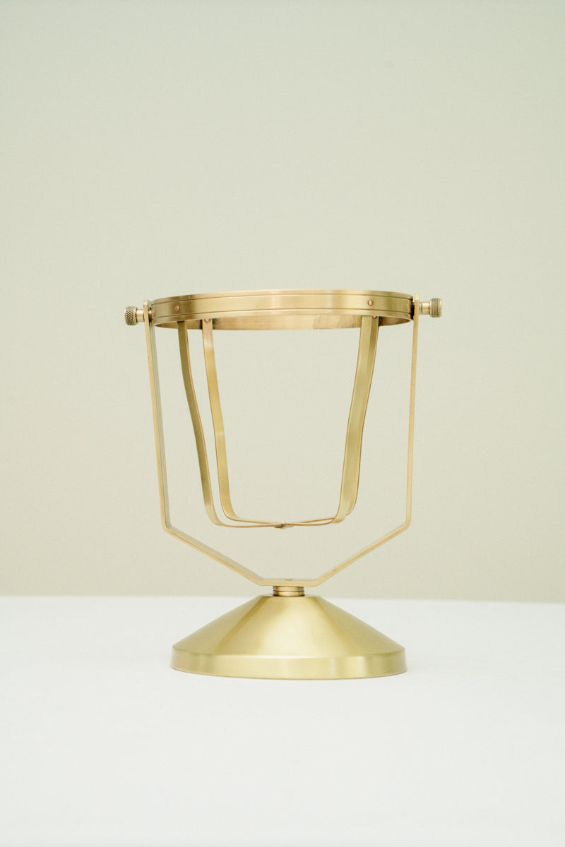 Brass wine bottle holder