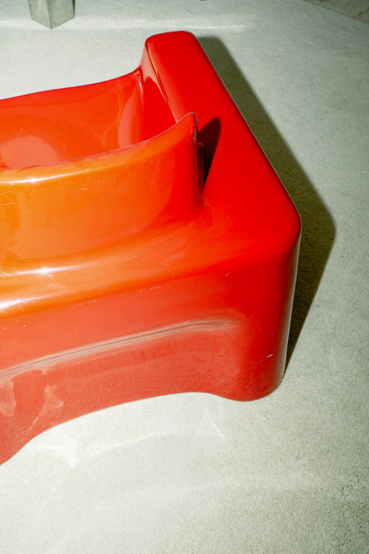 Red Space Age armchair, 1970s