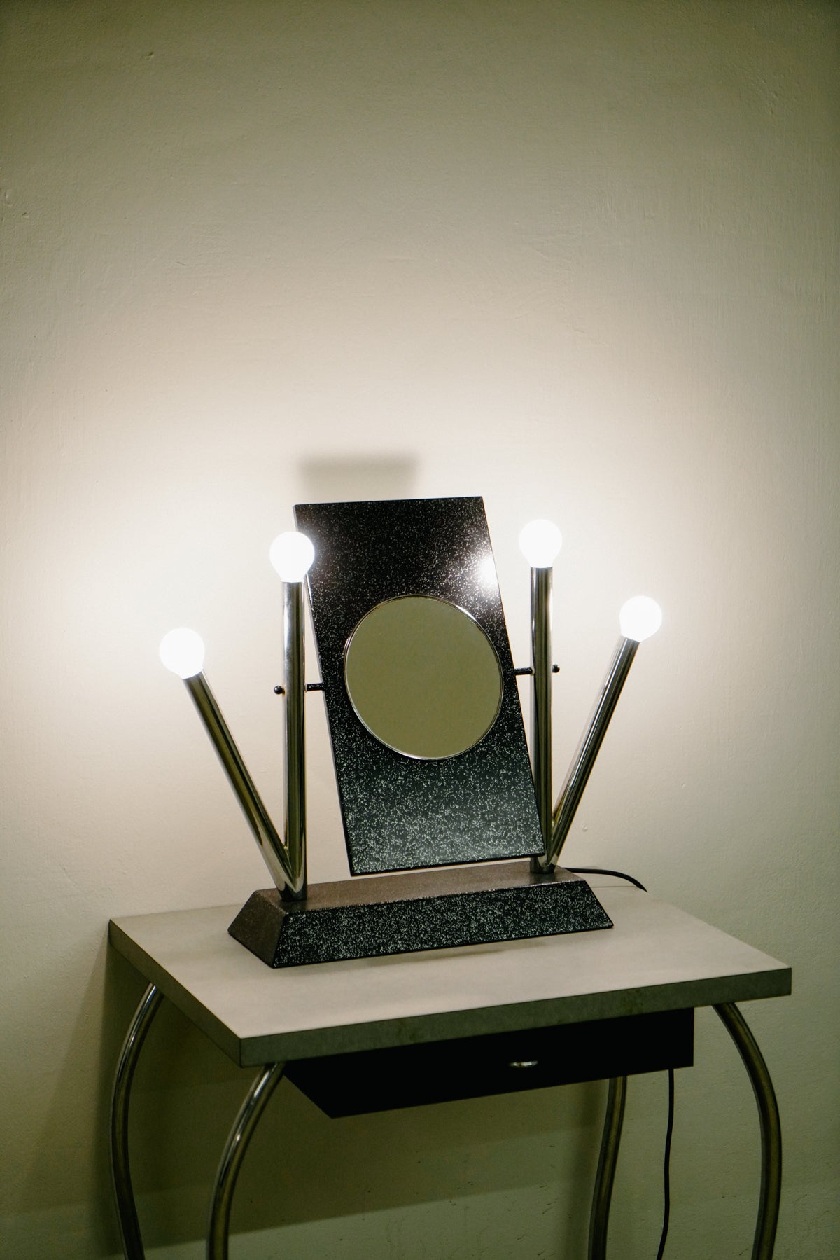 Yucca table & mirror by Anna Anselmi for Bieffeplast, 1980s