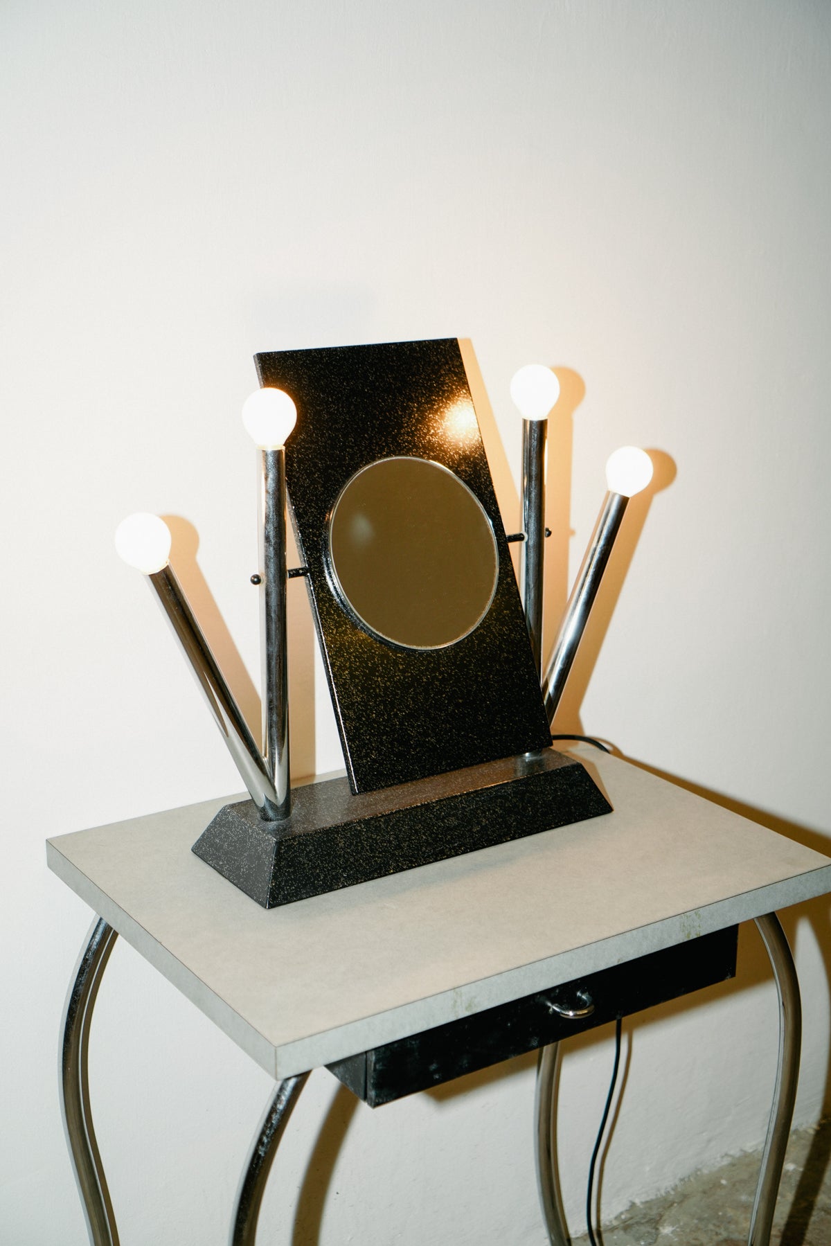 Yucca table & mirror by Anna Anselmi for Bieffeplast, 1980s