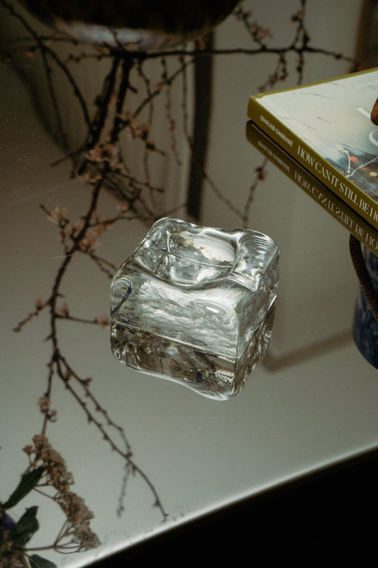 Mini glass ashtray