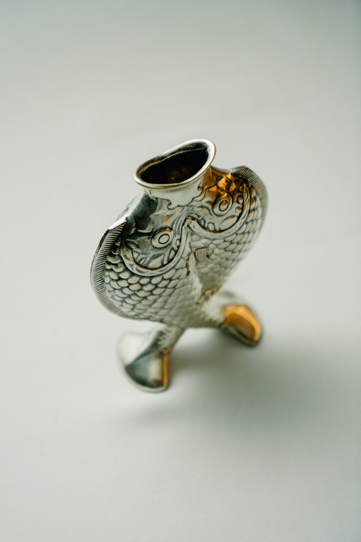 Christofle fish vase by Émile Reiber