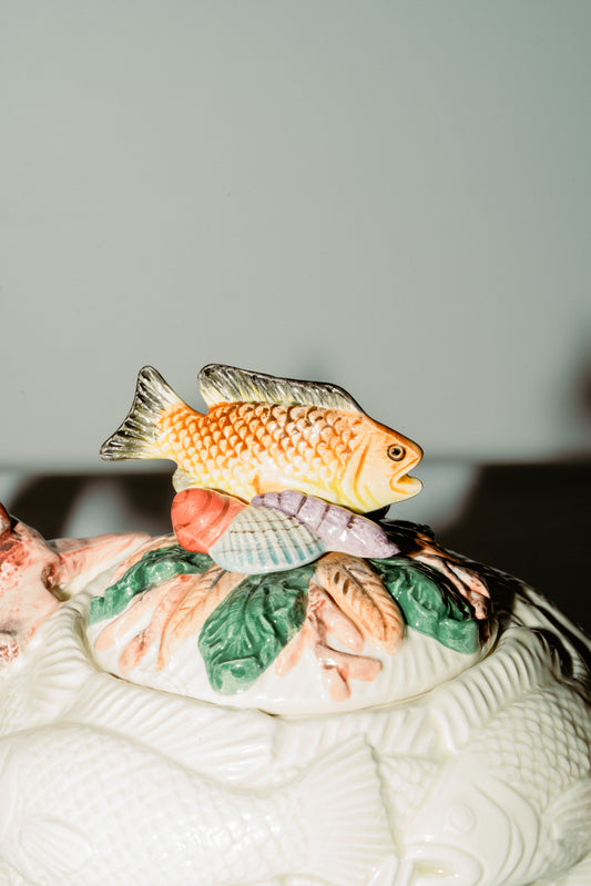 Fish ceramic tea pot