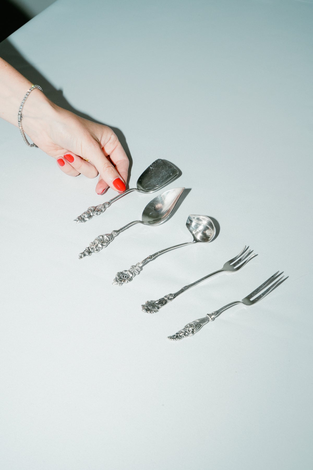 Mignardises cutlery set with flower details