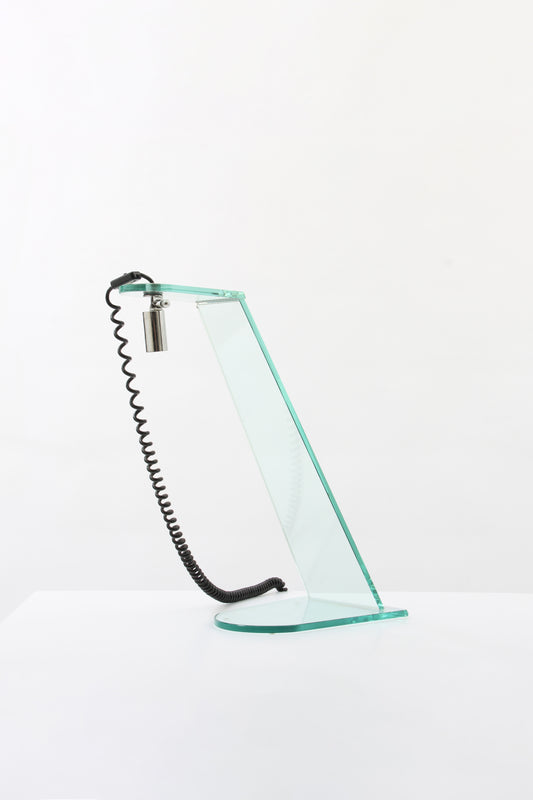 Glass table lamp, 1980s