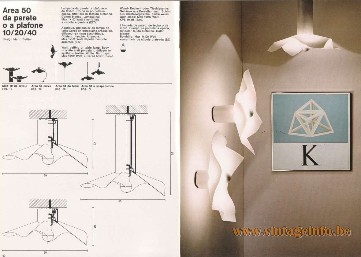 Area table lamp by Mario Bellini for Artemide (set of 2), 1974