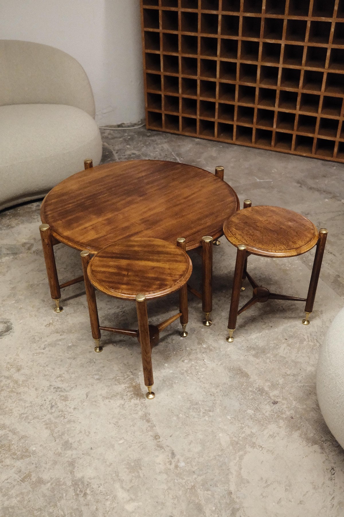 Set of 3 mid century modern coffee tables