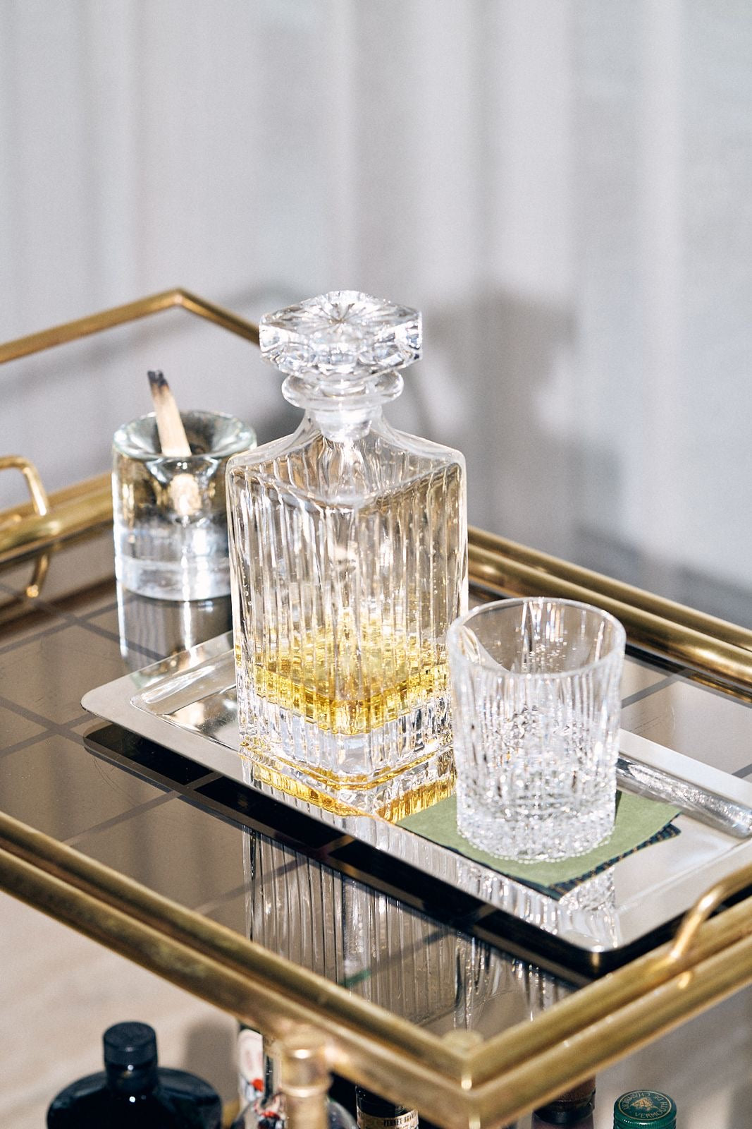 Brass bar cart