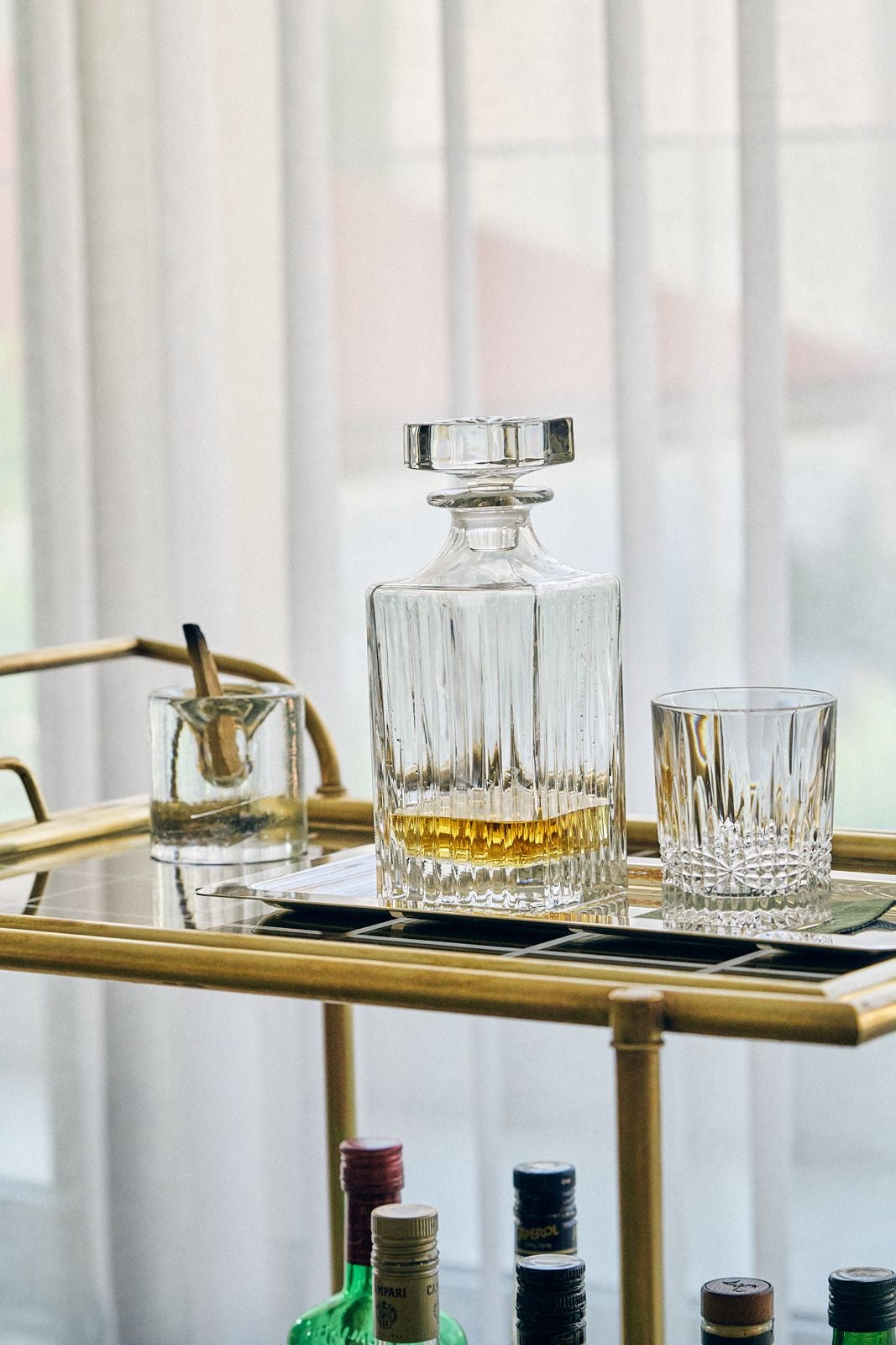 Brass bar cart