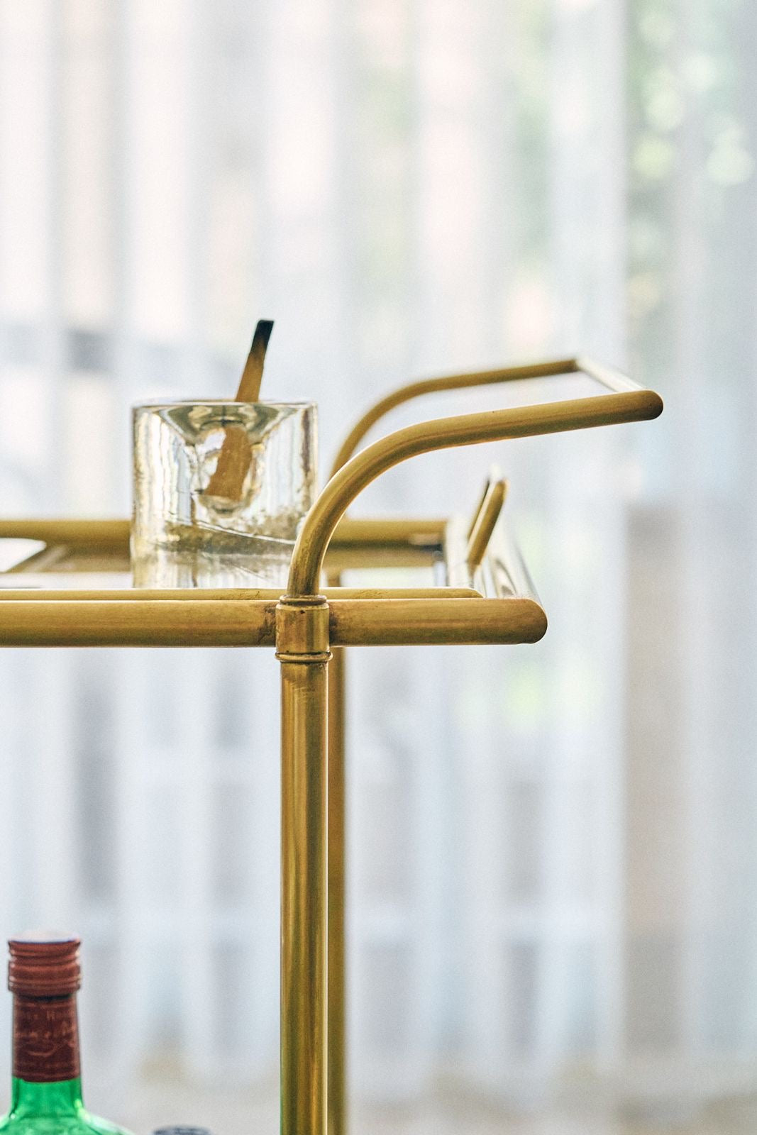 Brass bar cart