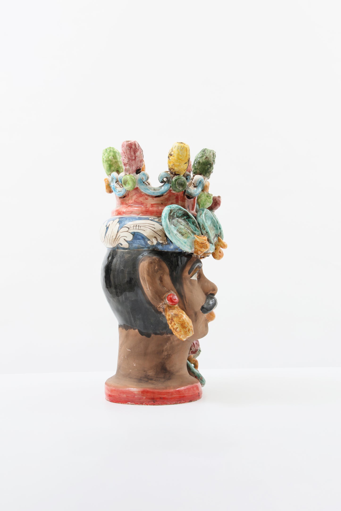 Caltagirone ceramic vase by Germano Caltagirone