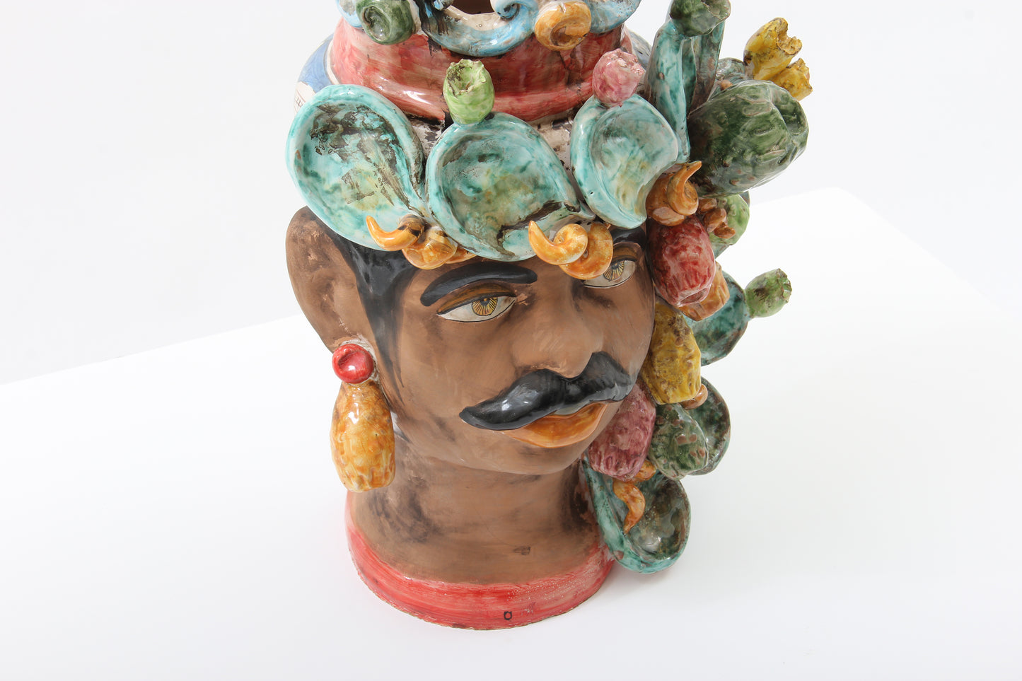 Caltagirone ceramic vase by Germano Caltagirone