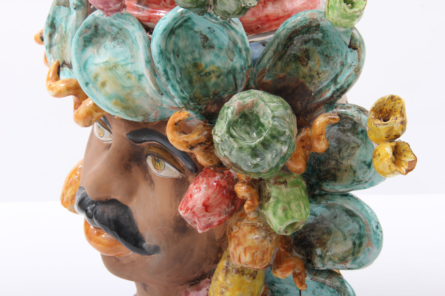 Caltagirone ceramic vase by Germano Caltagirone