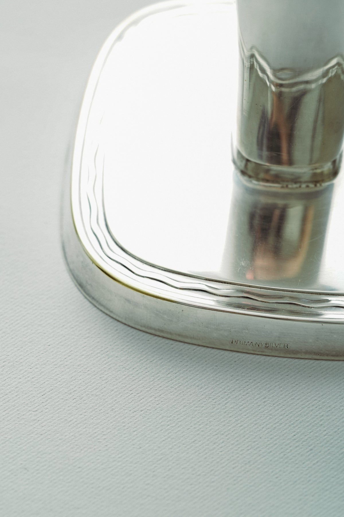 Silver plated candle holder