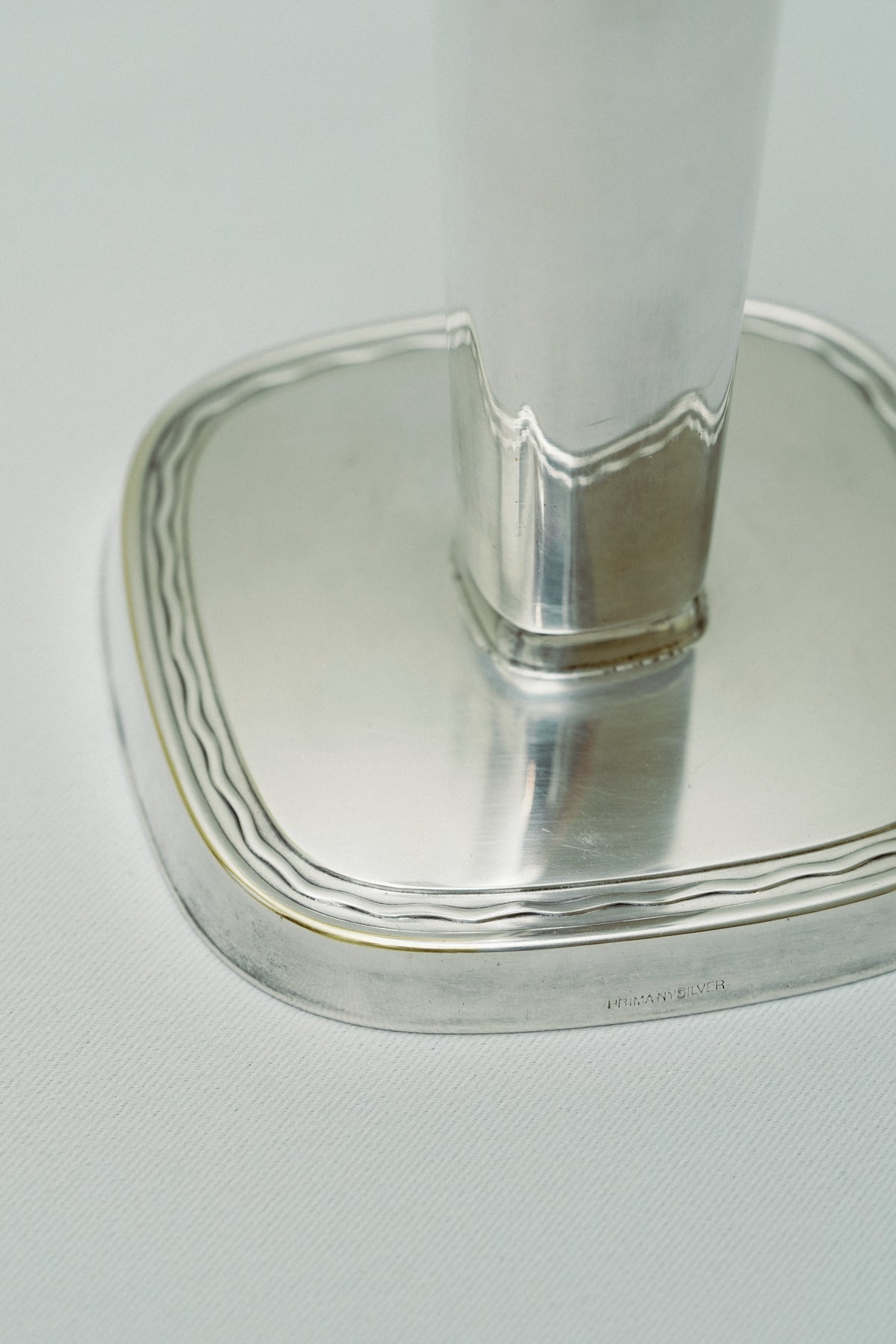 Silver plated candle holder