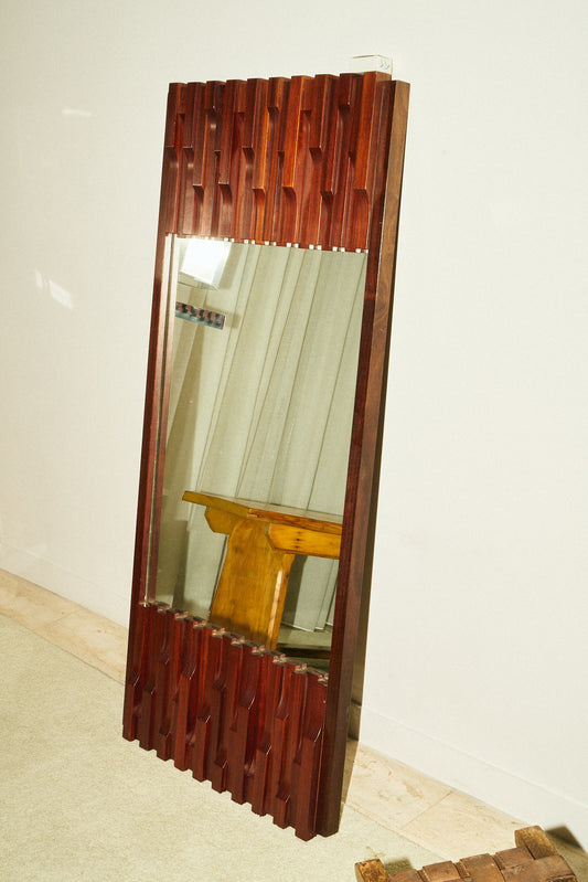 Norman wall mirror by Luciano Frigerio, 1970s
