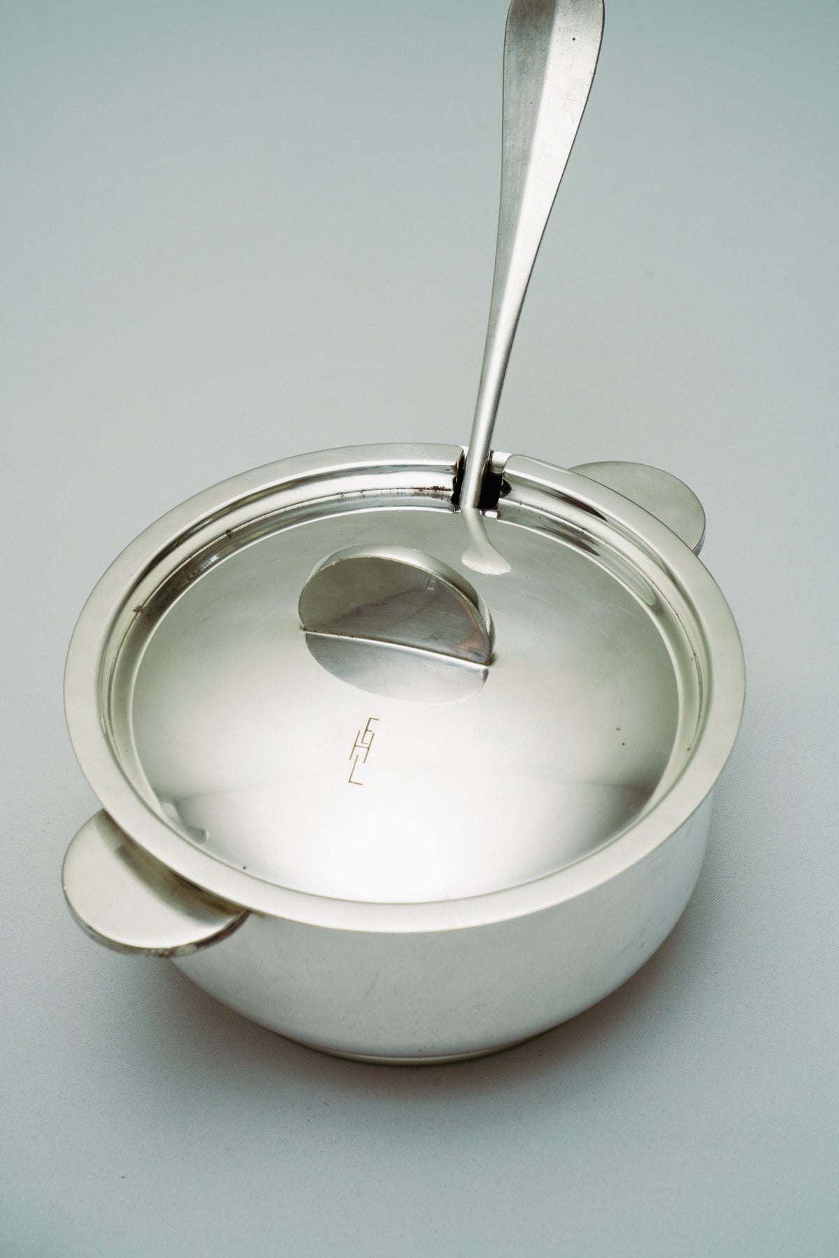 Silver plated set of pots