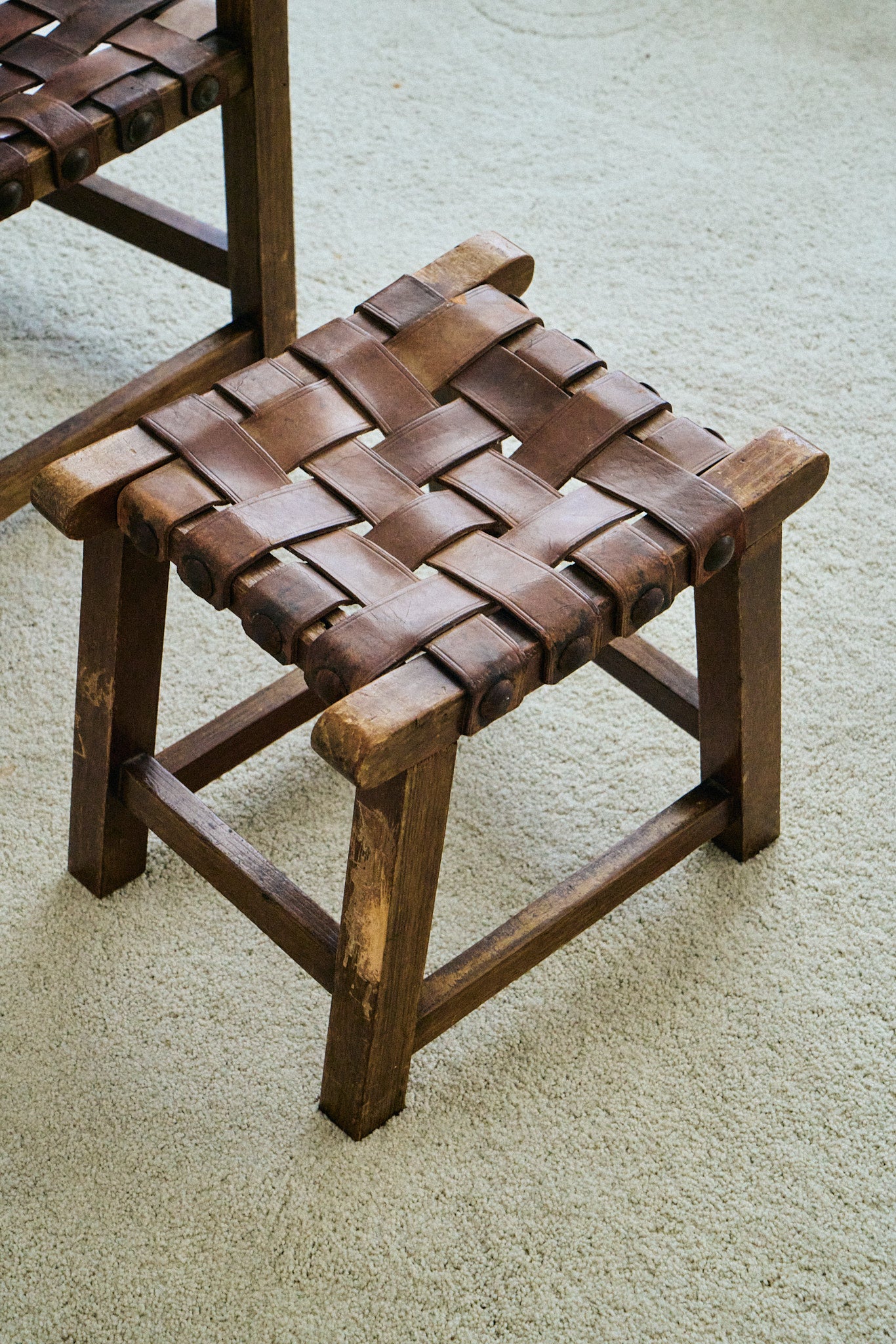 Chairs with stools (set of 2)