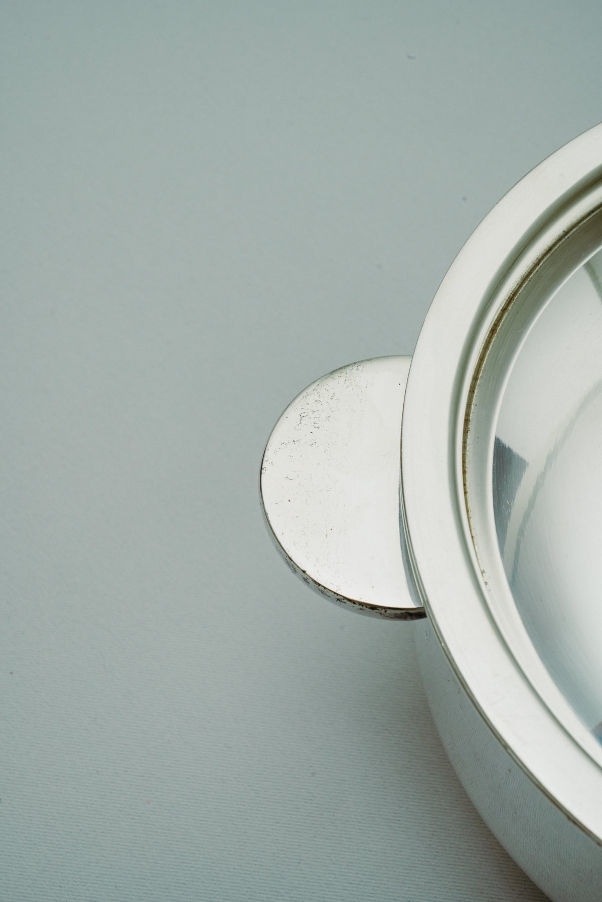 Silver plated set of pots