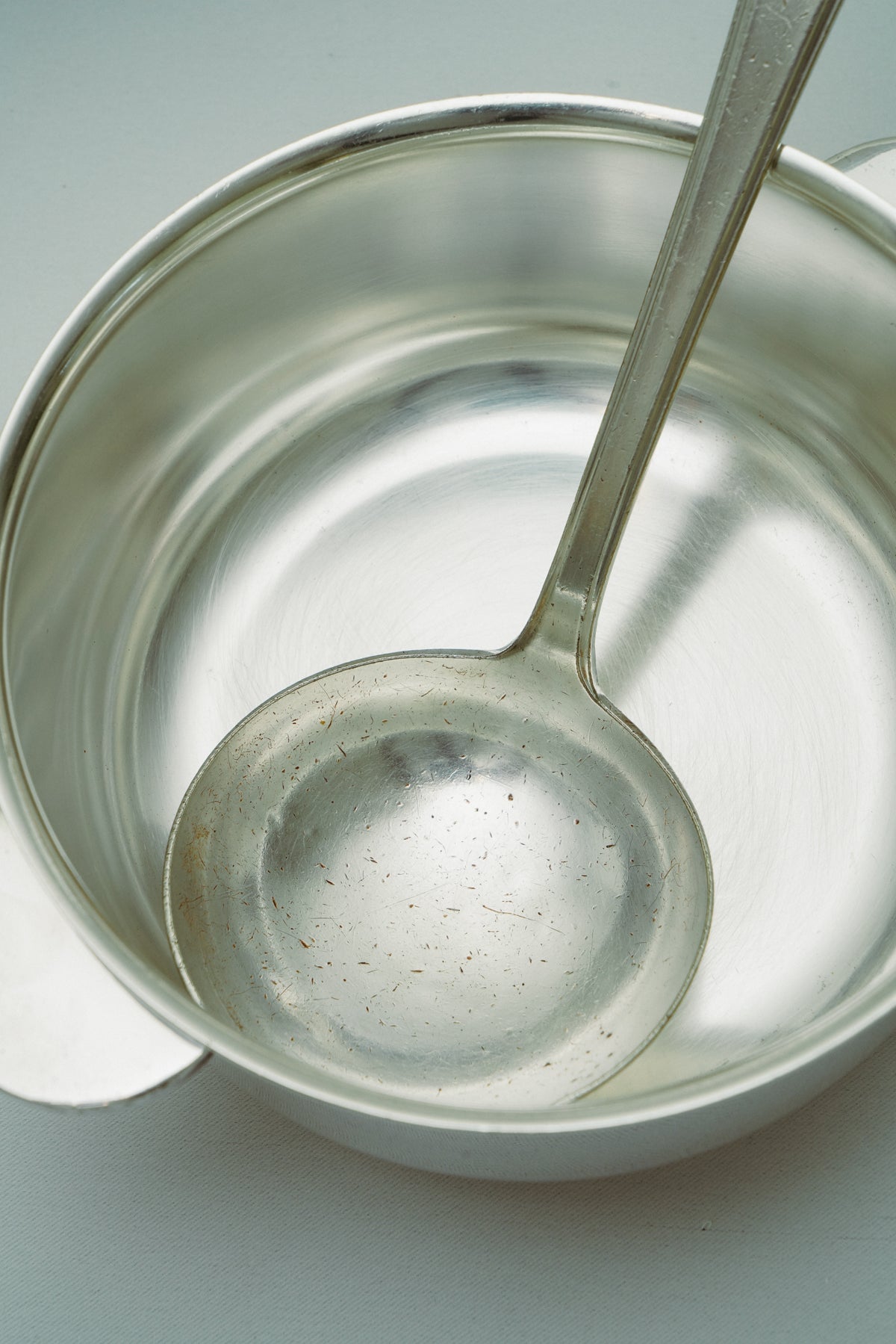 Silver plated set of pots