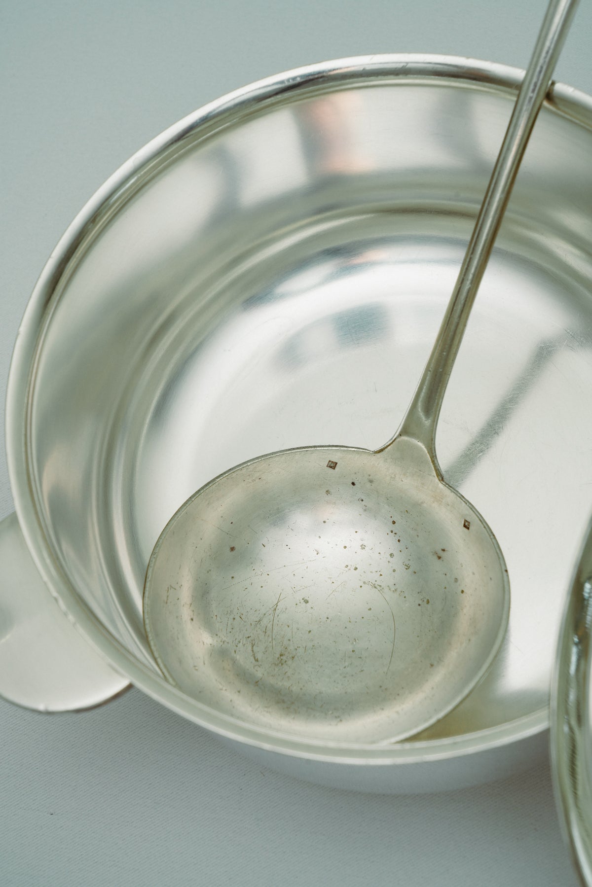 Silver plated set of pots