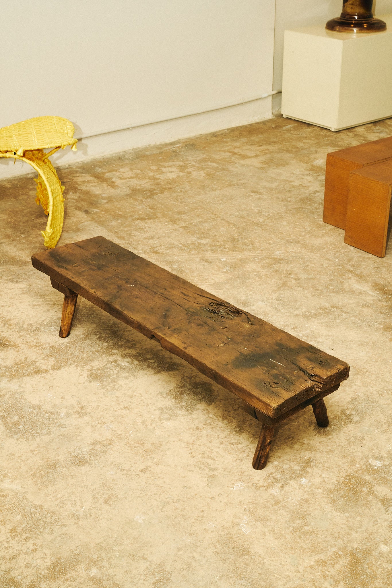 Artisanal handmade bench in Piemonte, Italy