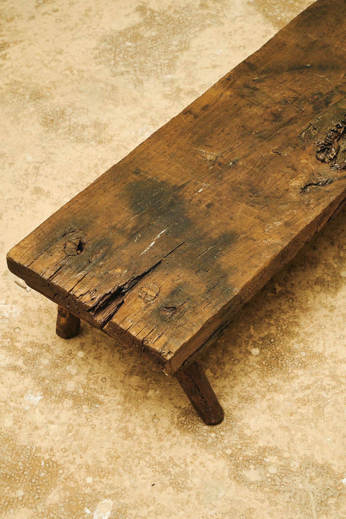Artisanal handmade bench in Piemonte, Italy