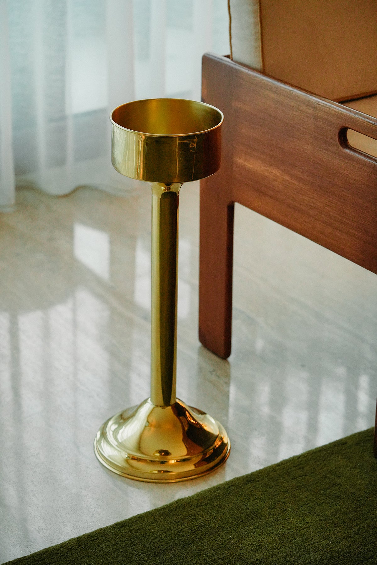 Holiday Inn brass floor ashtray