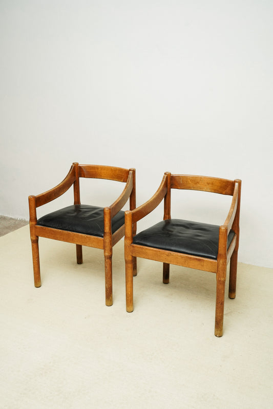 Carimate armchairs by Vico Magistretti for Cassina, 1980s (set of 2)