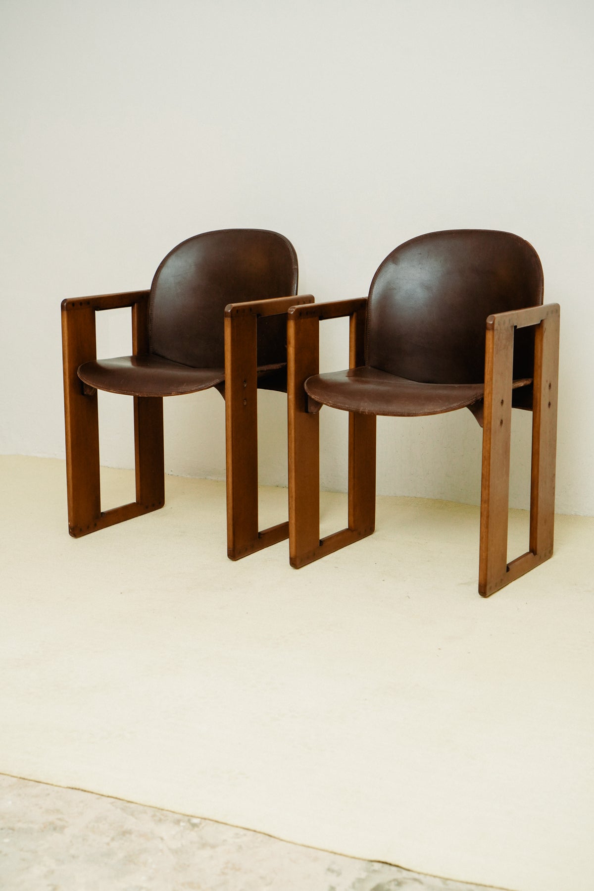 Dialogo chairs by Afra and Tobia Scarpa for B&B Italia, 1970s (set of 2)